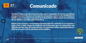 Comunicado 3/3 de Asamblea Nacional el 27 de abril,2020.